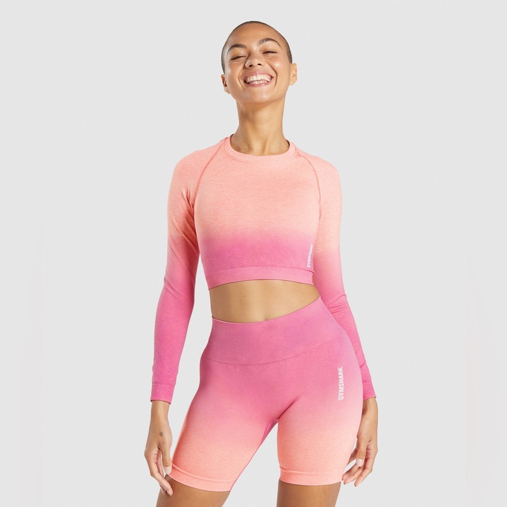 Gymshark Pink Ombre Crop Top